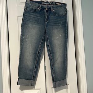 Seven7 rolled-cuff girlfriend jeans, NWOT, Size 12.